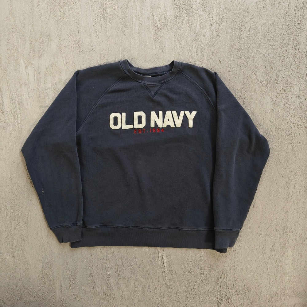 Vintage Old navy Sweatshirt Men Medium blue 90s